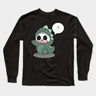 dino panda Long Sleeve T-Shirt